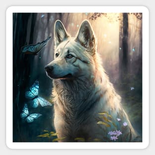 Enchanted Wolfdog Sticker